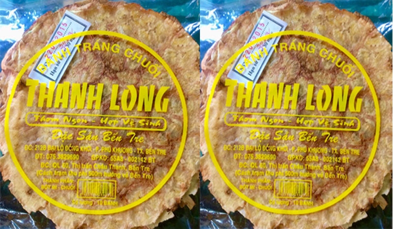 Bánh tráng chuối nướng Thanh Long