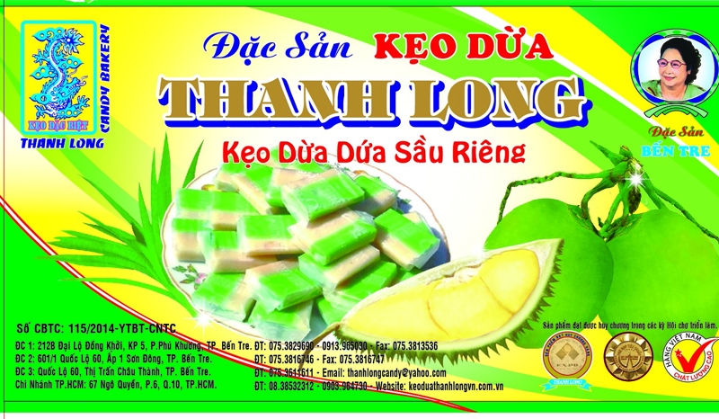 Kẹo dừa dứa sầu riêng 300gr